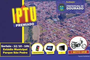 PREFEITURA IRÁ REALIZAR SORTEIO DO IPTU PREMIADO NO DIA 12 DE OUTUBRO