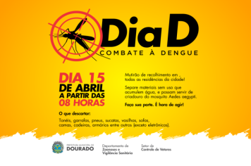 15/04 é o dia D de Combate a Dengue