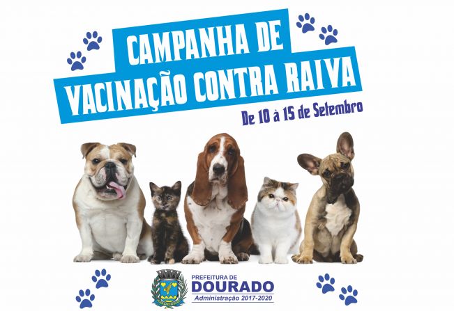 Campanha de Vacinação contra Raiva vai de 10 à 15 de setembro