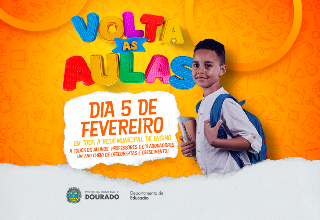 Volta às aulas em Dourado.